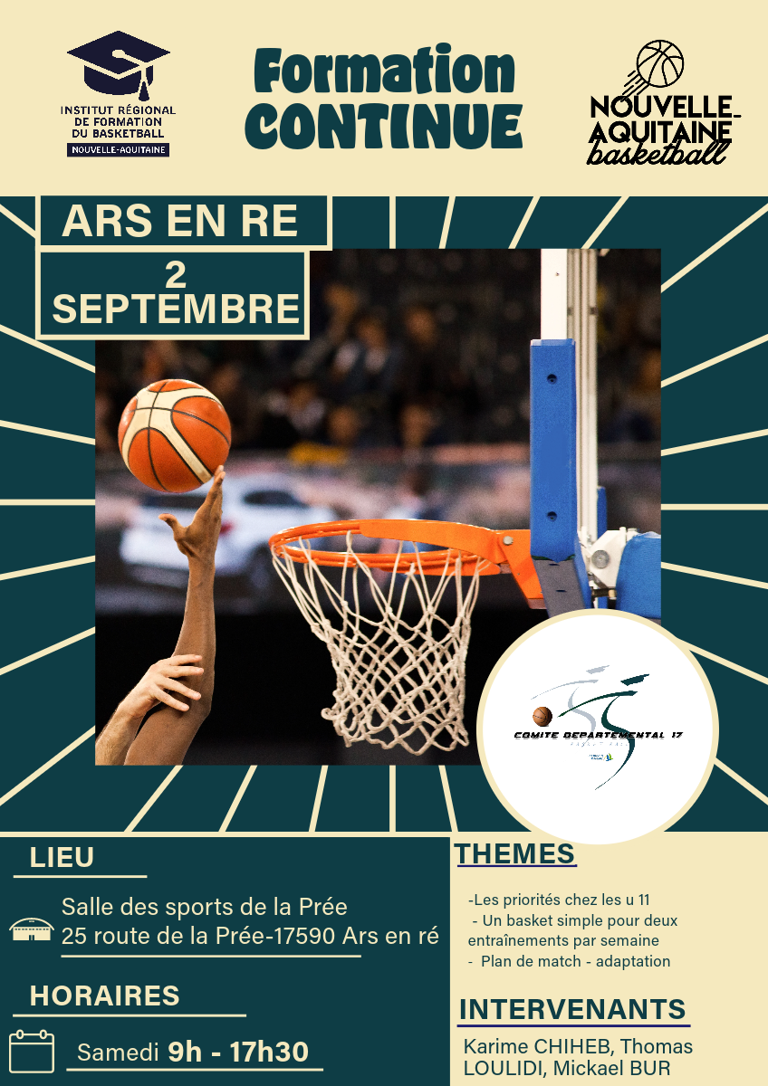 Formation continue : Ars-en-Ré le 2 septembre 2023-FORMATION CONTINUE